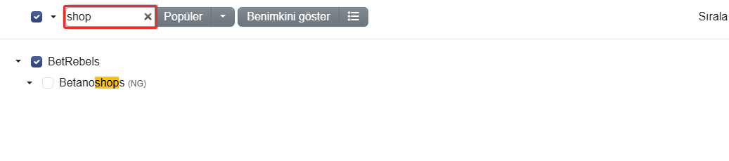 Bahis Şirketleri Filtre