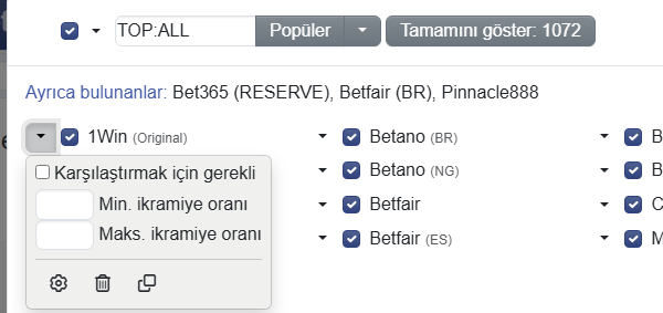 Kişisel bahis şirketleri listesi